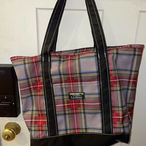 L.L. Bean Multicolor Plaid Carryall